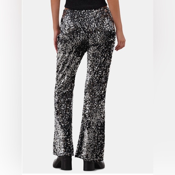No Boundaries Sparkling Black and Silver Sequin jeans - Picture 5 of 9